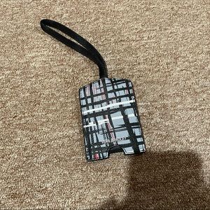 Vera Bradley faux leather luggage tag